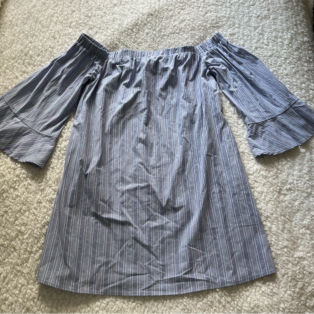 Urban Outfitters: Off The Shoulder Dress with Short Bell Sleeves.